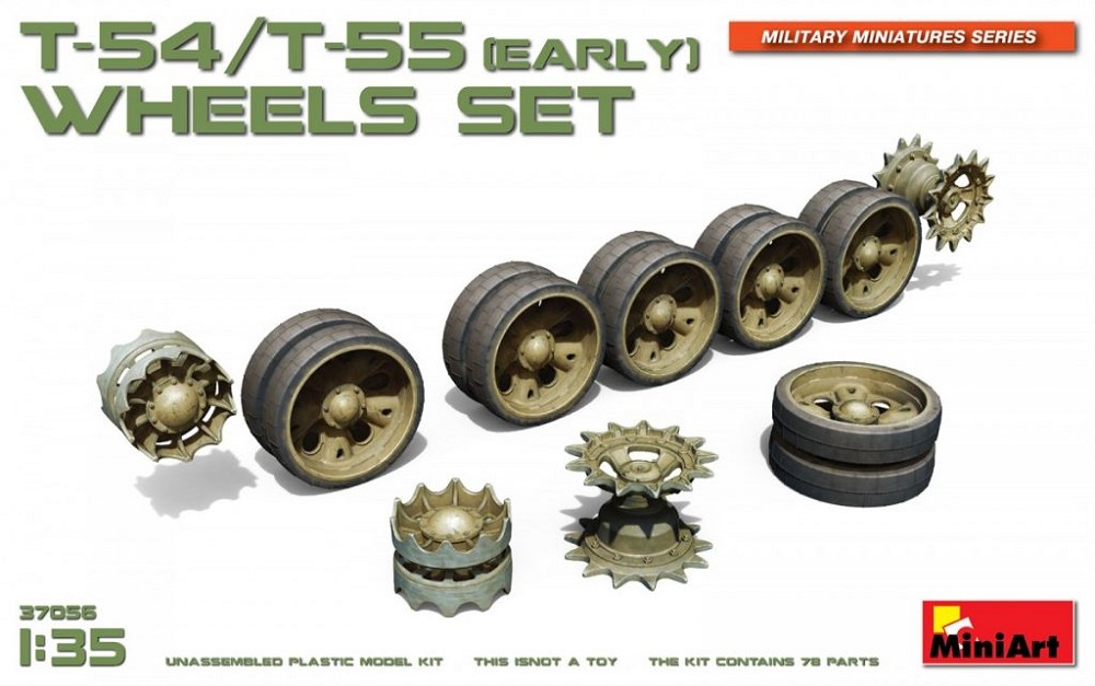 MiniArt 37056 T-54/T-55(Early) Wheels Set - 1:35