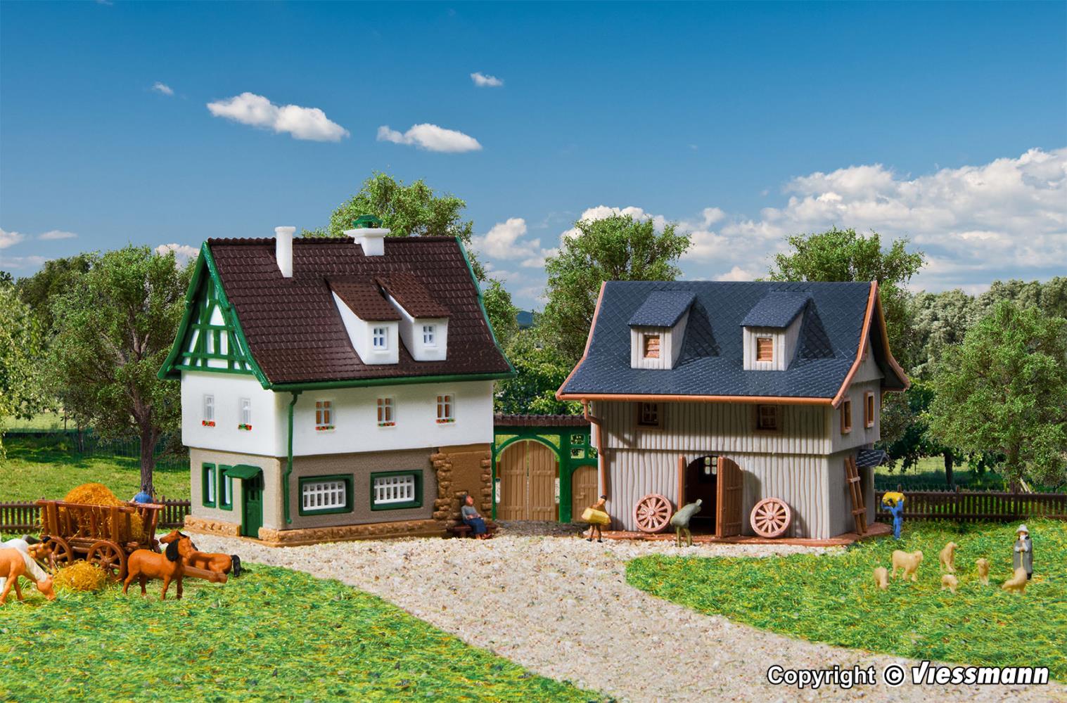 Vollmer 49540 Bauernhaus mit Scheune und Hoftor 1:220 Spur Z Neu