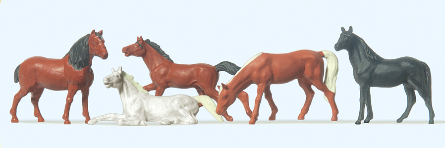 Preiser 14150 Pferde 1:87 Spur H0 Neu OVP Tiere