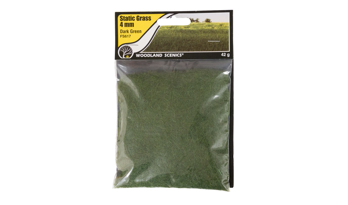 Woodland Scenics FS617 4mm Static Grass Dark Green Neu OVP