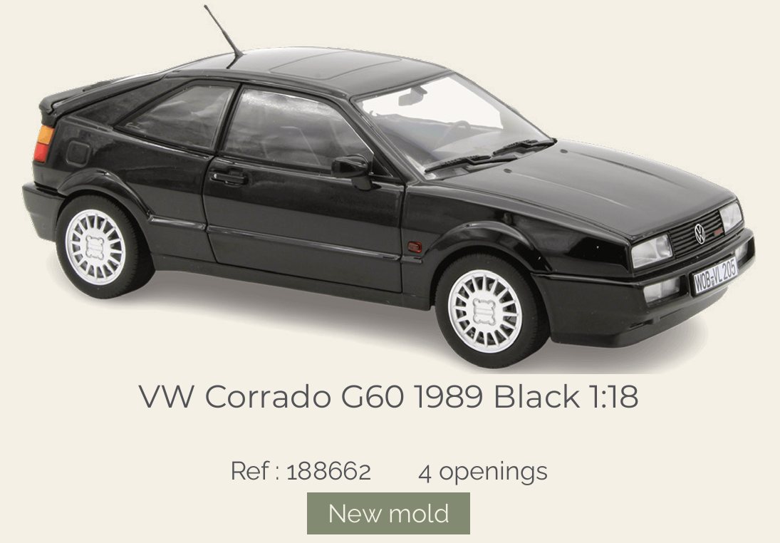 Norev 188662 VW Corrado G60 1989 Black 1:18