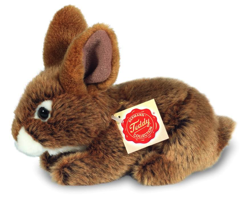 Teddy Hermann 937098 Hase sitzend braun 19 cm Stoff/Plüsch/Kuscheltier NEU
