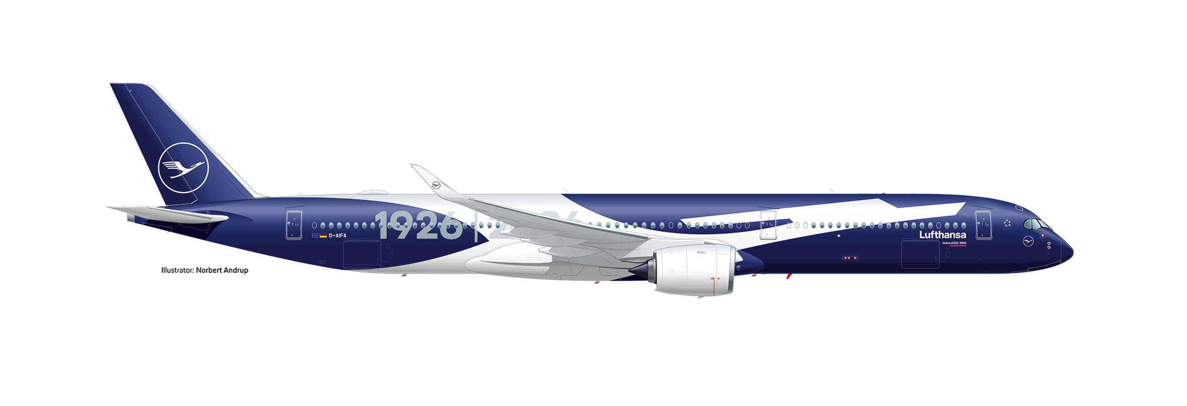 Herpa 574143 A350-1000 Lufthansa 100Jahre