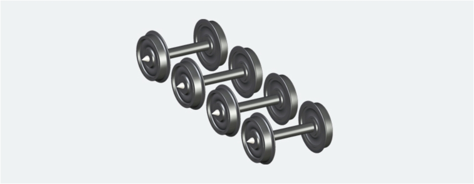 ESU 41200 Scheibenradsatz AC für Spitzenlagerung, Durchmesser 11.5mm,