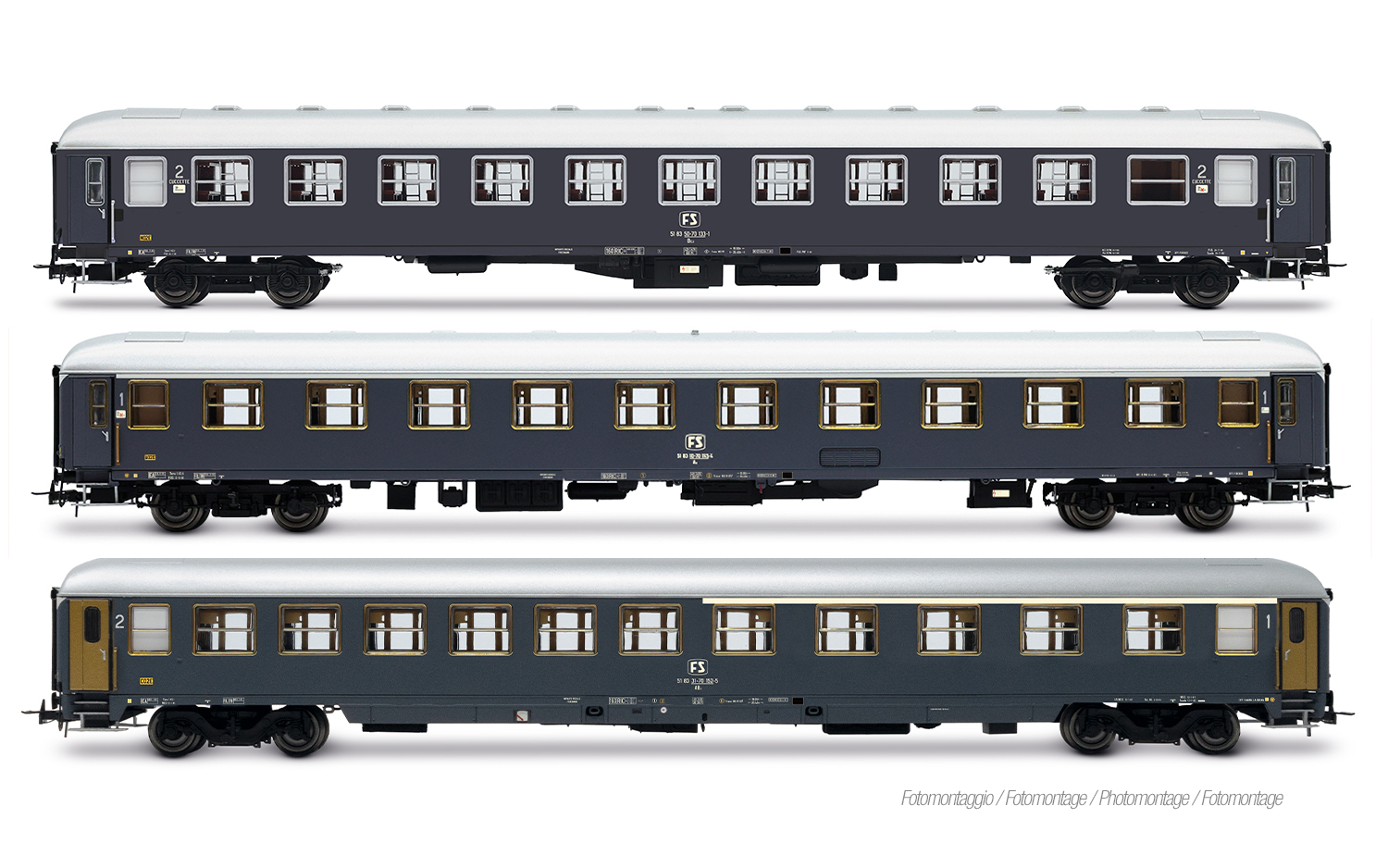 Rivarossi HR4412 FS, 3-tlg. Set Exp 234/235 Remus Roma – Wien, bestehend aus
