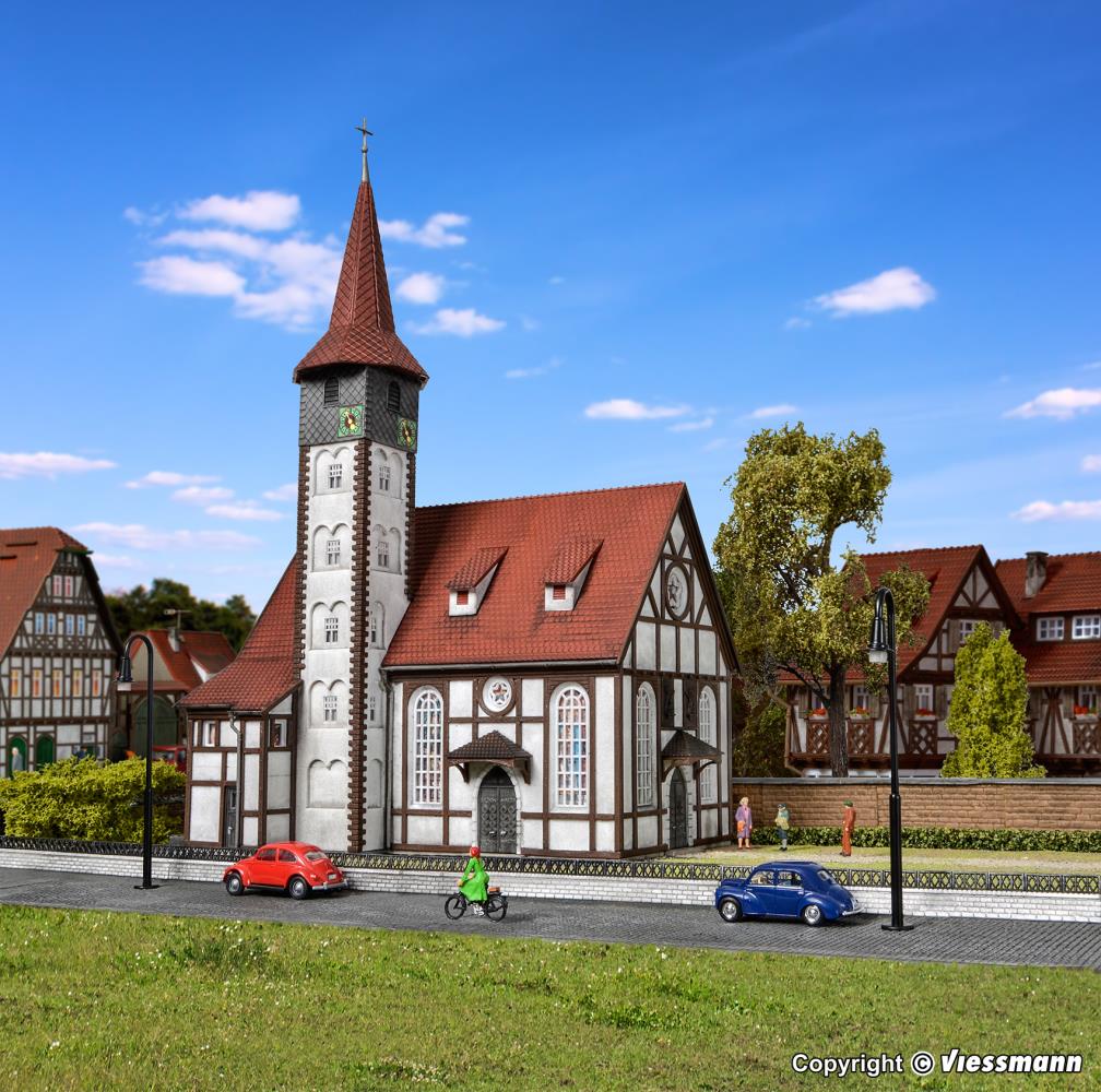 Vollmer 43768 Fachwerkkirche Altbach - Spur H0 - Bausatz - Neu - OVP