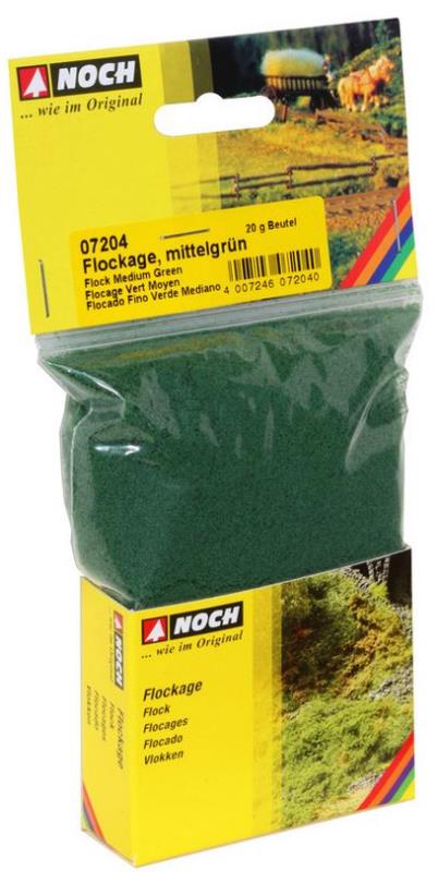 Noch 07204 Flockage - mittelgrün, 20 g - Neu - OVP
