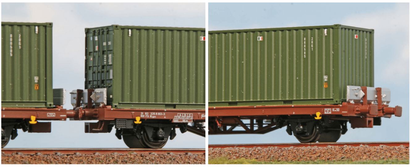 ACME 45108 Set Flachwg FS mit Militärcontainer 1:87 Spur H0 DC
