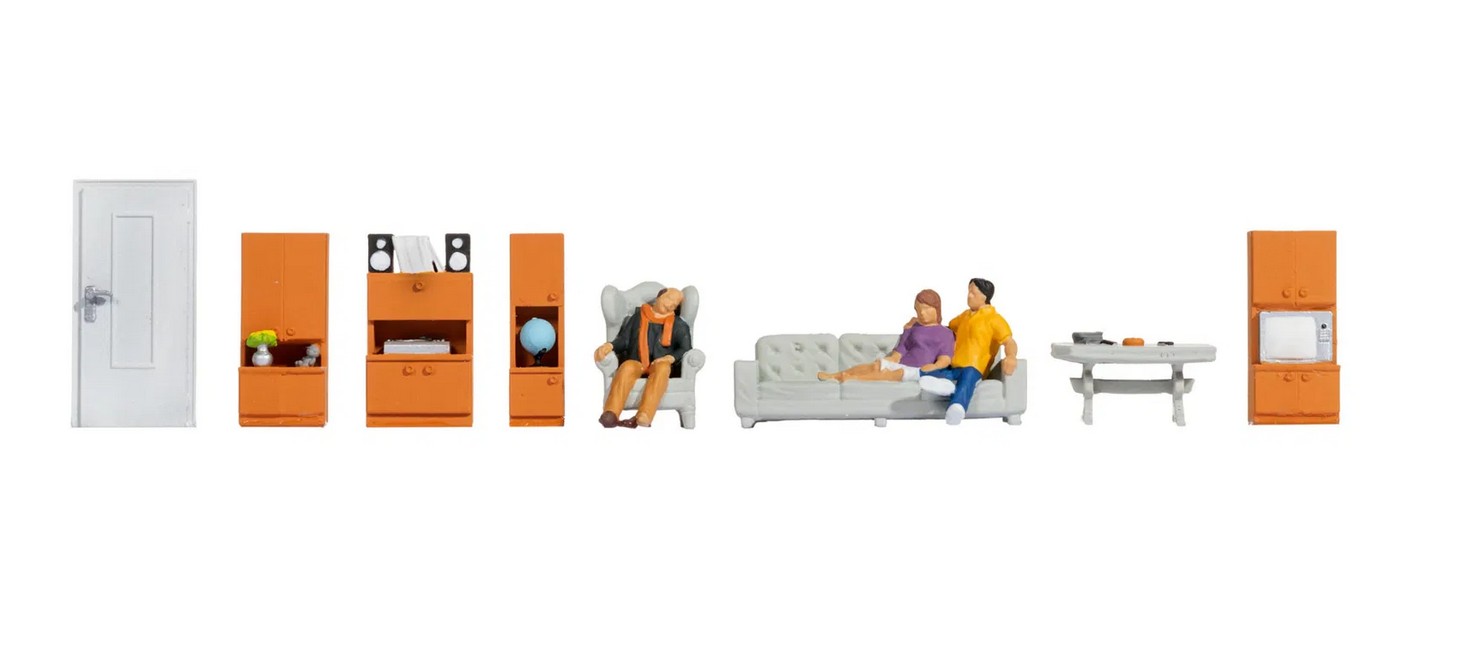 Noch 16286 Figuren-Themenwelt "Wohnzimmer" 1:87 Spur H0 NEU