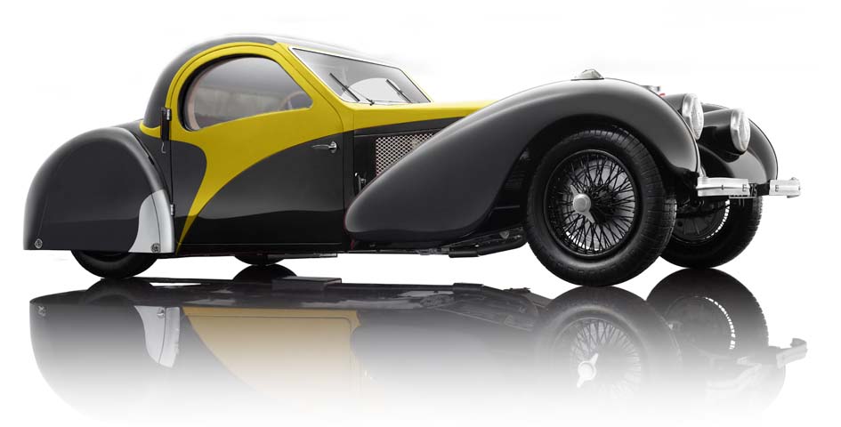 Bauer 7828-Z75Y Bugatti Type 57SC Atalante 1937 gelb 1:12 Neu OVP