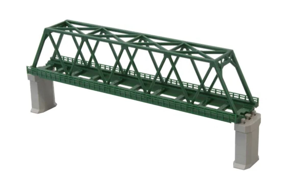 Rokuhan R041 Kastenbrücke 1-gleisig 220 mm grün ohne Gleis Spur Z