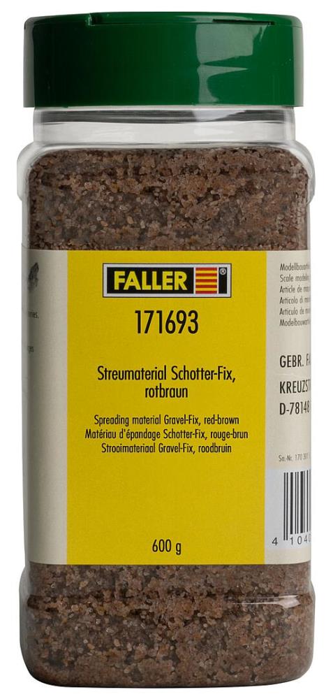 Faller 171693 Streumaterial Schotter-Fix rotbraun 600g 1:87 Spur H0