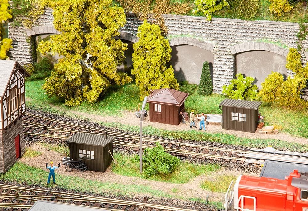 Faller 120272 Lokführer-Wartehaus, 2 Streckenposten 1:87 Spur H0 Bausatz N