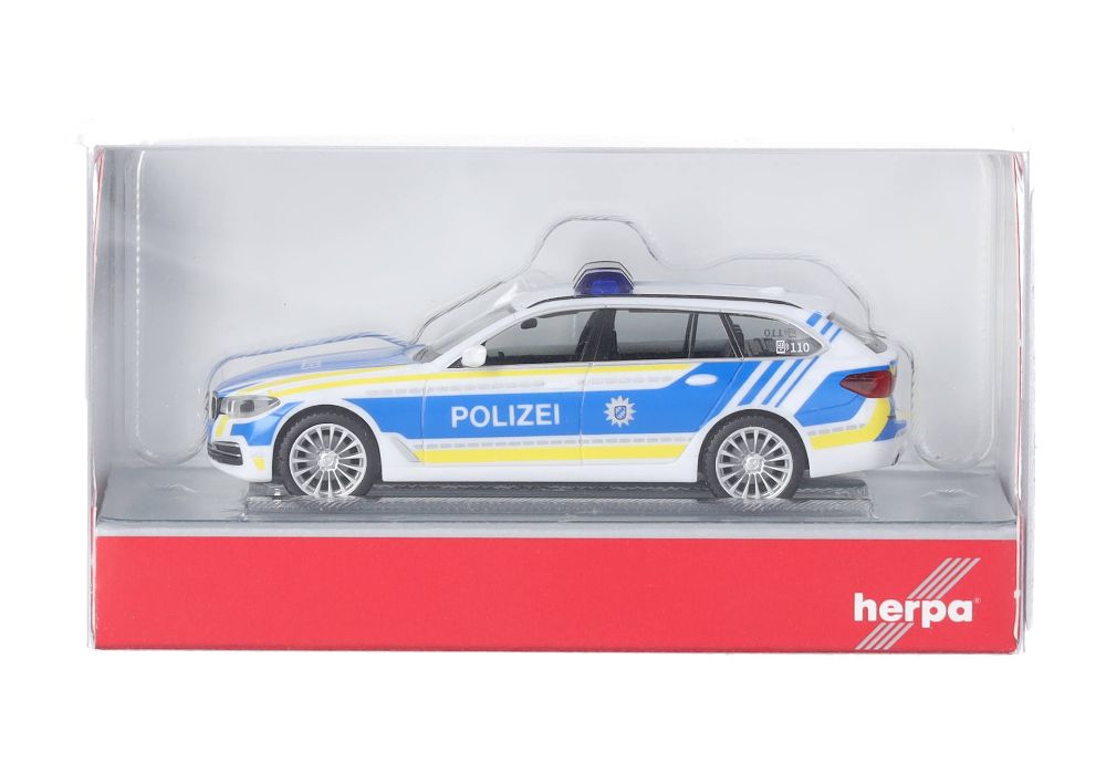 Herpa 098878 BMW 5er Touring (G31) "Polizei Bayern" 1:87 Spur H0
