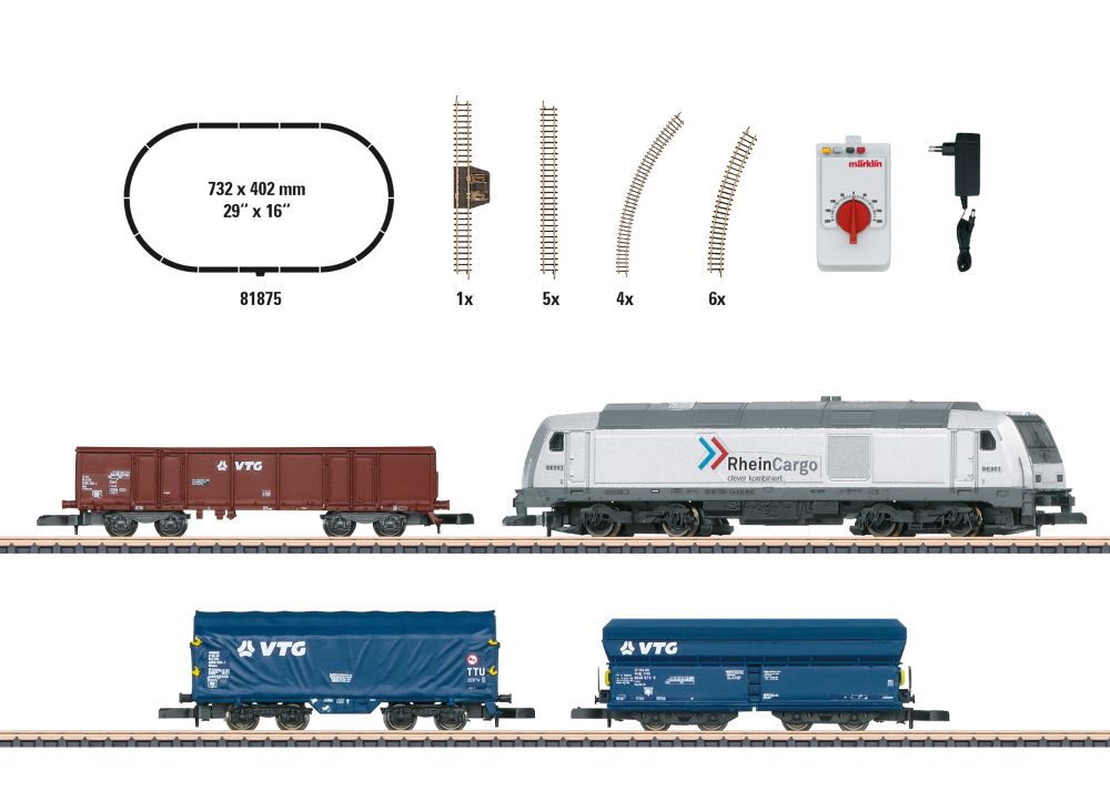 Märklin 81875 Startpackung moderner Güterverkehr 1:220 Spur Z