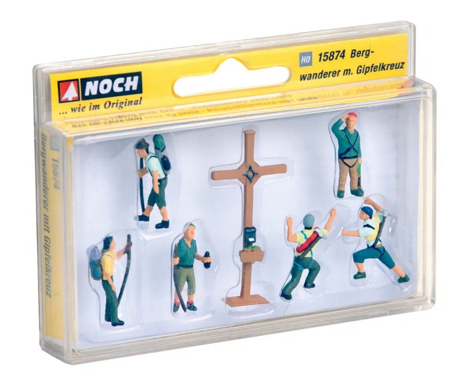 Noch 15874 Bergwanderer mit Gipfelkreuz 1:87 Spur H0 NEU OVP