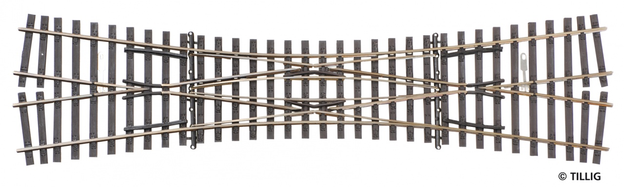 Tillig 85390 Doppelkreuzungsweiche 15° Radius 484 1:87 Spur H0