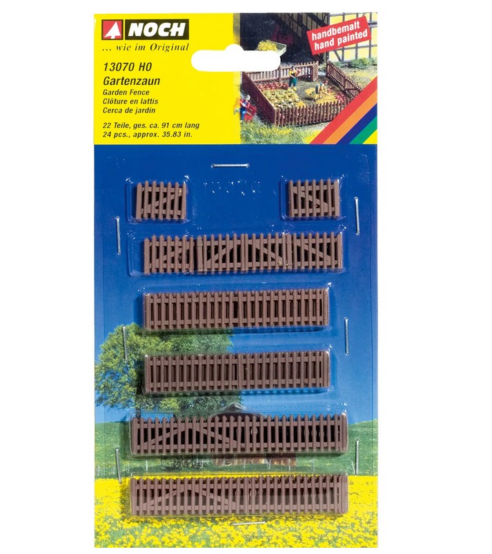 Noch 13070 Gartenzaun 22 Teile 1,2 cm hoch 1:87 Spur H0 NEU OVP
