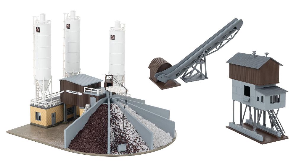 Faller 222228 Betonmischwerk mit Kies-Verladesilo 1:160 Spur N NEU