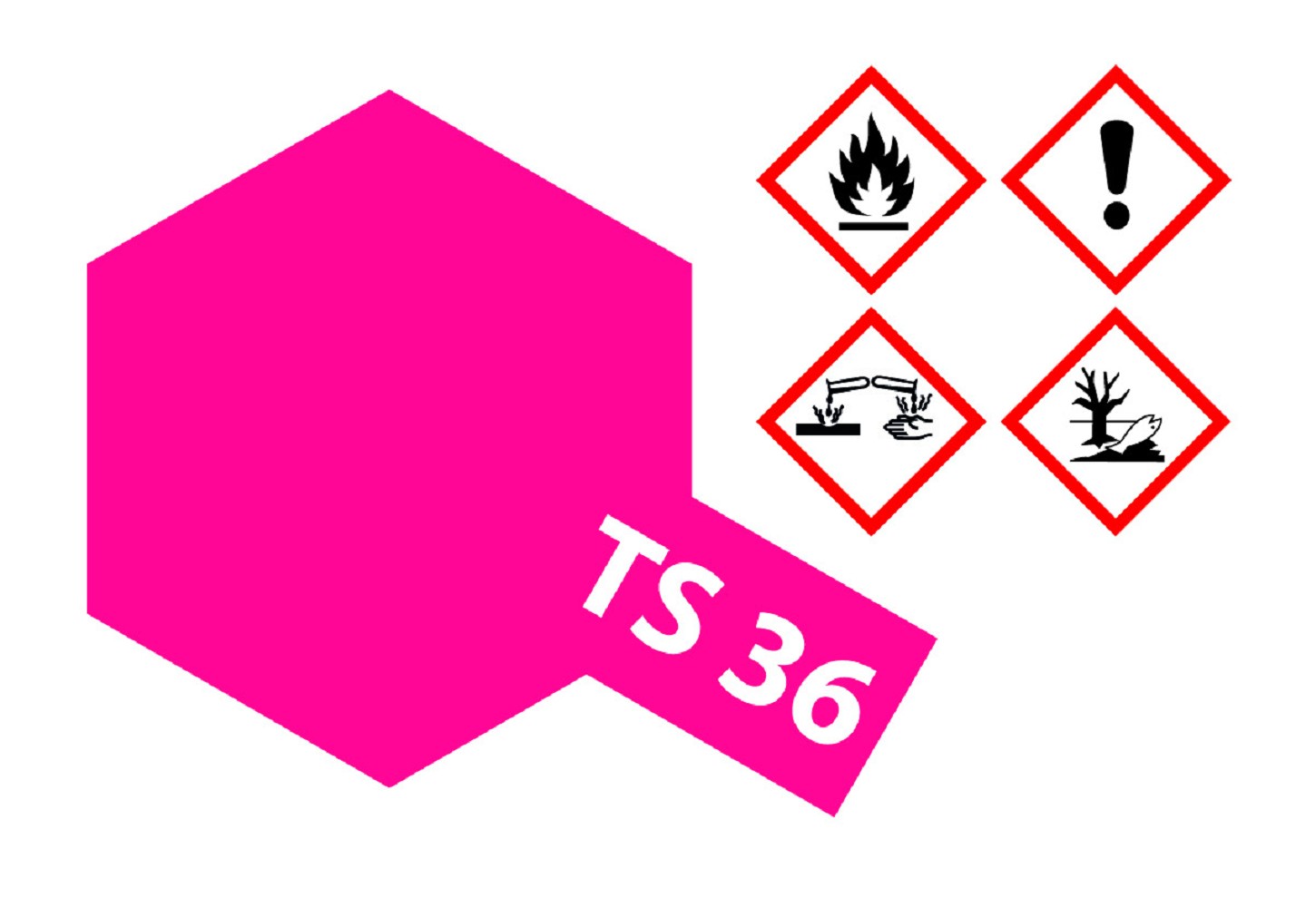 Tamiya 85036 TS-36 Neon-Rot glänzend 100 ml