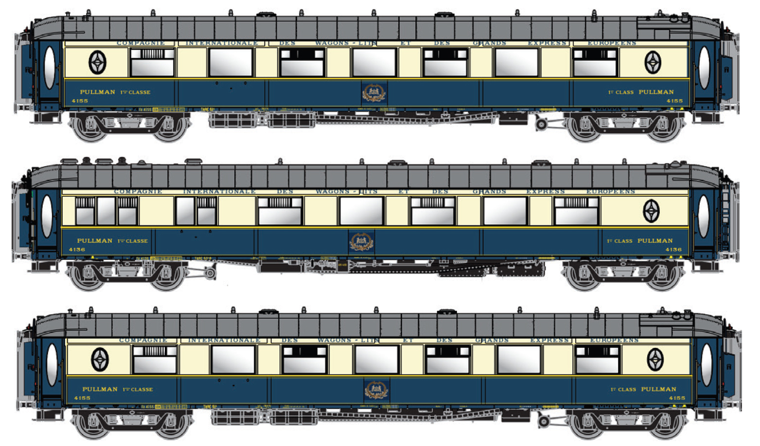 LS Models 79174 3er Set Pullman-Wagen CIWL, Ep.IIIa Spur N