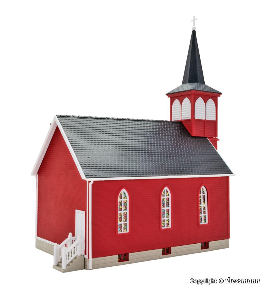Kibri 38845 Landkirche mit LED-Beleuchtung 1:87 Spur H0 Bausatz