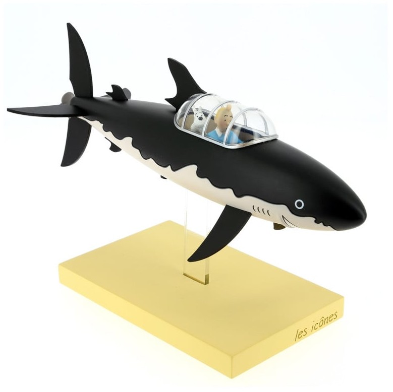 Tim & Struppi TINTIN 46402 Haifisch-U-Boot - Icons 26,5 cm x 15,2 cm NEU OVP