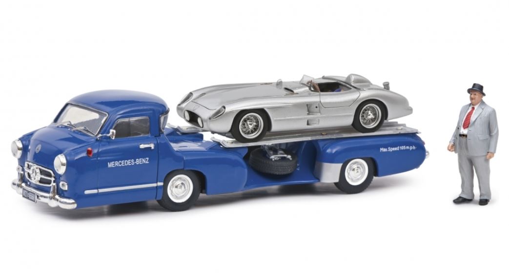 Schuco 450376800 MB Blaues Wunder m 300SLR 1:43 Standmodell Neu