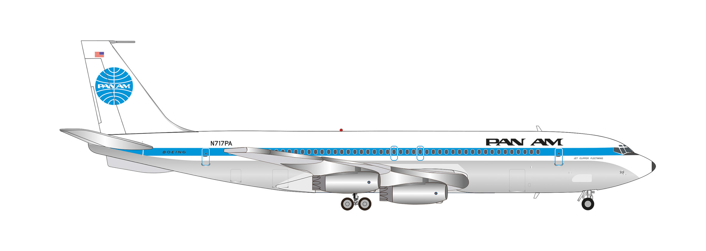 Herpa 573696 B707-320 Pan Am