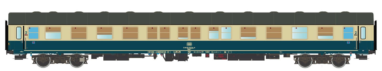 LS Models 46184 Liegewagen Bctm 256 DB Ep.IV Klotzbremse Spur H0
