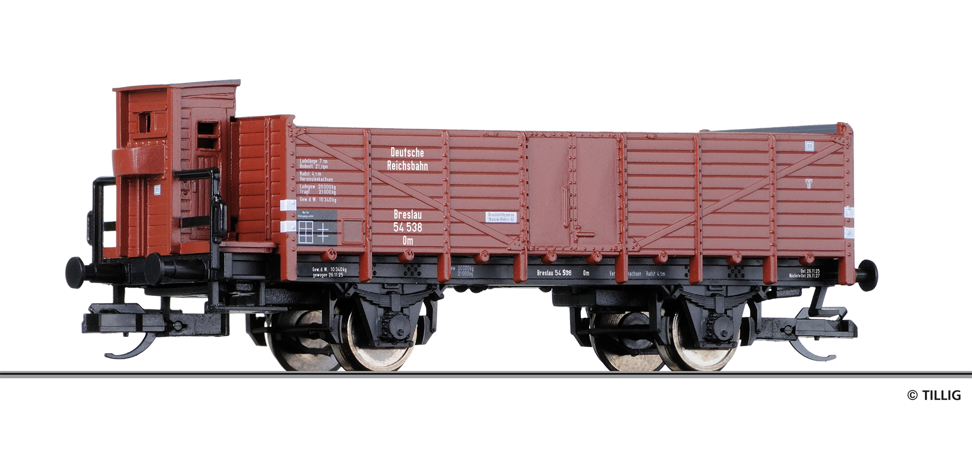 Tillig 14298 Offener Güterwagen Om Breslau der DRG