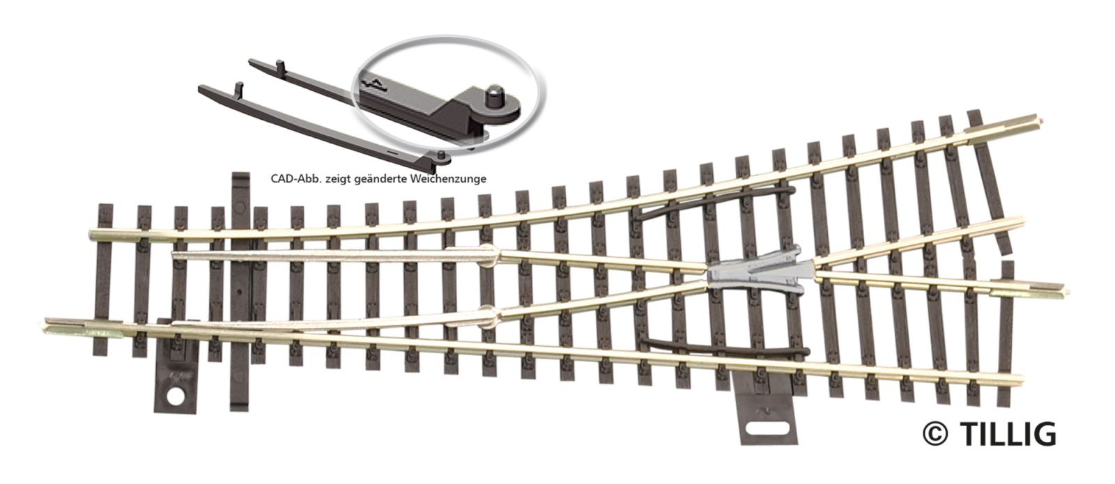 Tillig 83329 Weiche links 15° 1:120 Spur TT Neu OVP