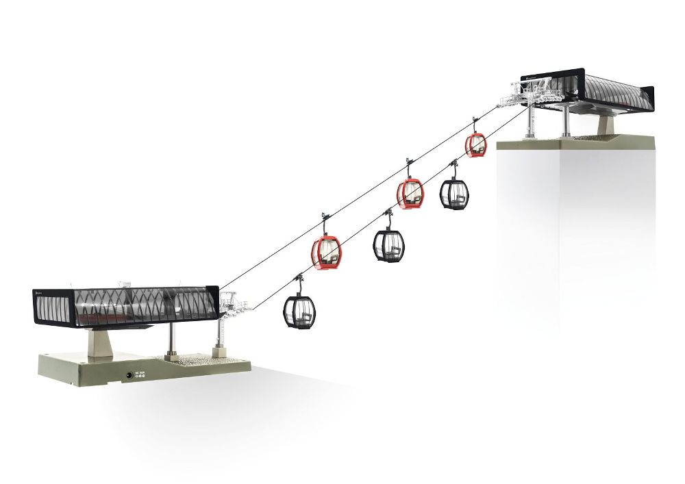 Jägerndorfer 82492 Seilbahn (D-Line Set schwarz/rot) 1:87 Spur H0 NEU