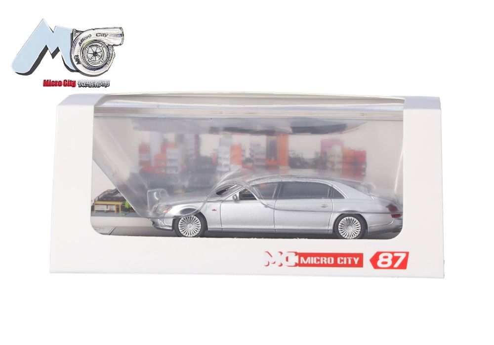 Herpa 87MC000023 MicroCity: Maybach 62S silber (2002-2013) 1:87 Spur H0