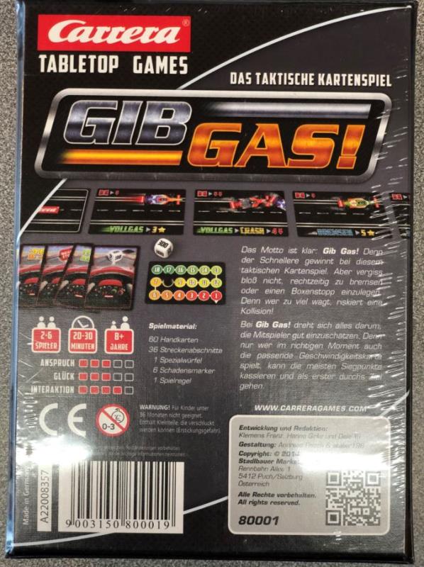 Carrera 17180001 Gib Gas! - das taktische Kartenspiel