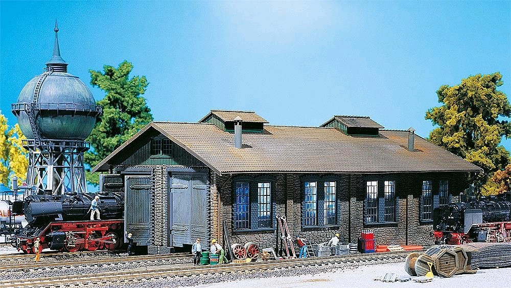 Faller 120165 Lokschuppen, 2-ständig 1:87 Spur H0 Bausatz Neu OVP