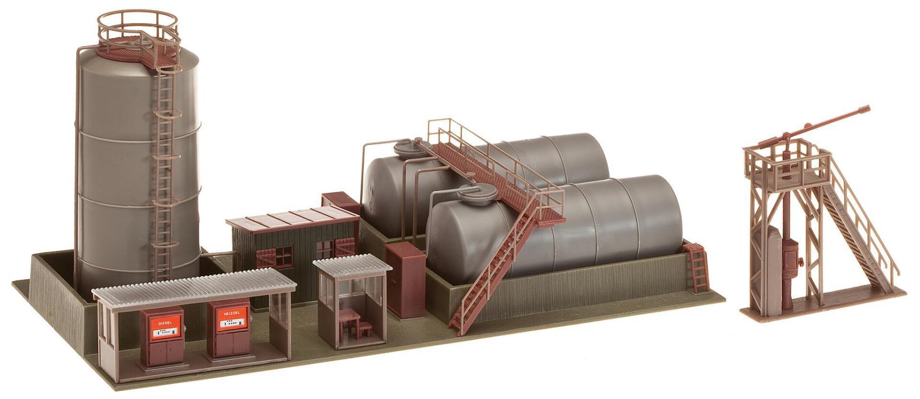 Faller 120157 Öllager mit Dieseltankstelle und Ölkran 1:87 Spur H0