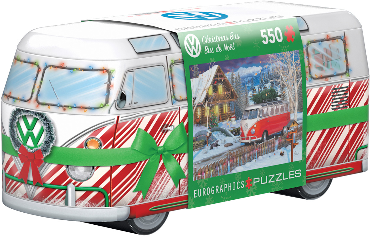 EUROGRAPHICS 8551-5664 VW Weihnachtsbus Blechdose 550 Teile Puzzle NEU OVP