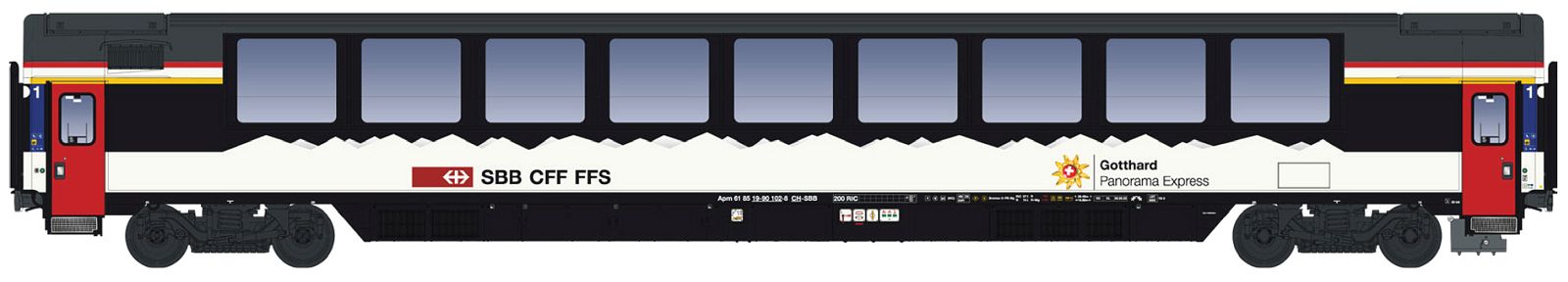 LS Models 47397 EC Panoramawagen 1.Kl SBB Ep.VI new Design Spur H0
