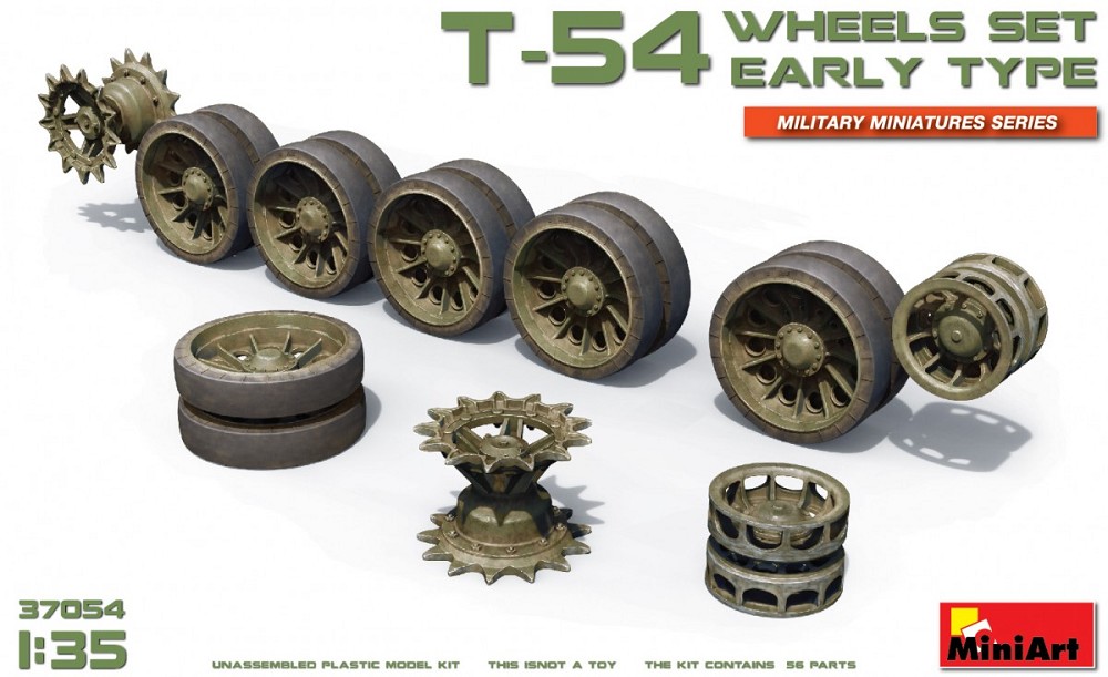 MiniArt 37054 T-54 Wheels Set.Early Type - 1:35