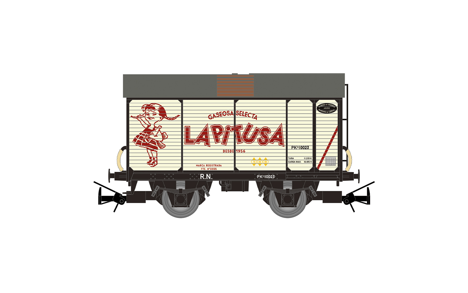 Electrotren HE6104 R.N., 2-achs. J-Güterwagen, Lackierung „La Pitusa“