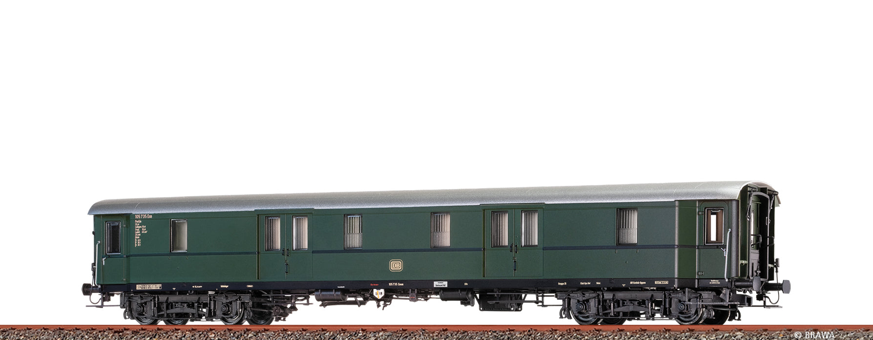 Brawa 58297 Gepäckwagen Pw4ü-37/52 DB 1:87 Spur H0 DC LED+