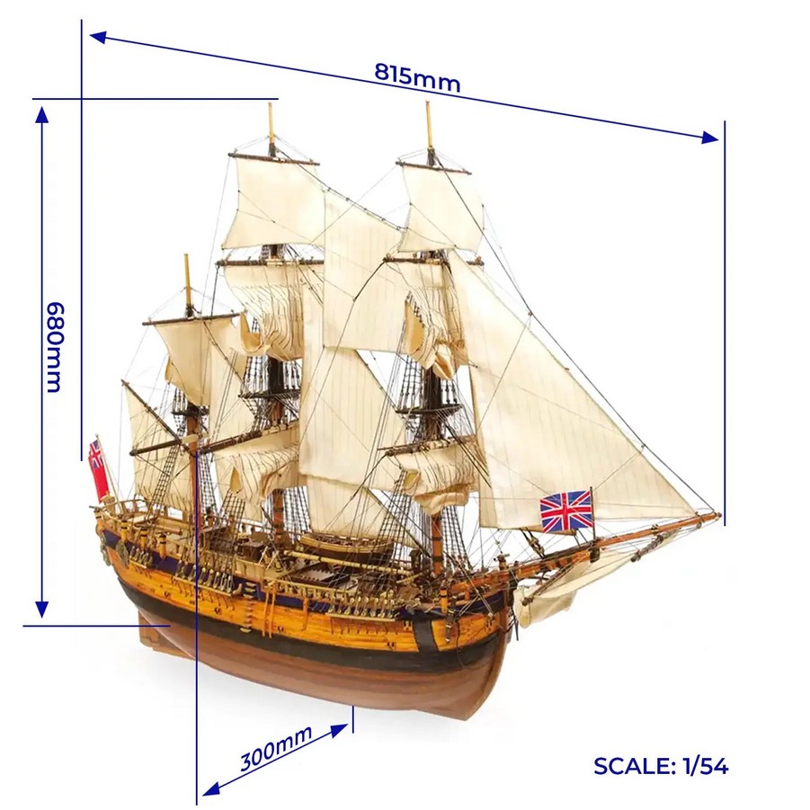 OcCre 14005 HMS Endeavour 1:54 Holzbausatz NEU OVP
