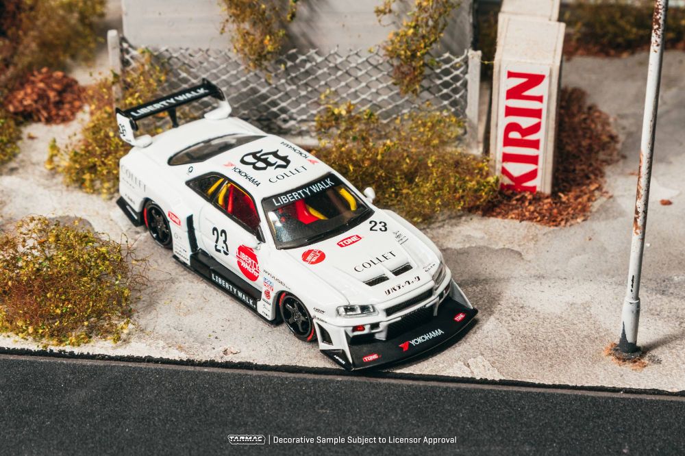 Tarmac Works T64-104-WH 1:64 NISSAN SKYLINE GTR (R34) LB SUPER SILHOUETTE COLLET