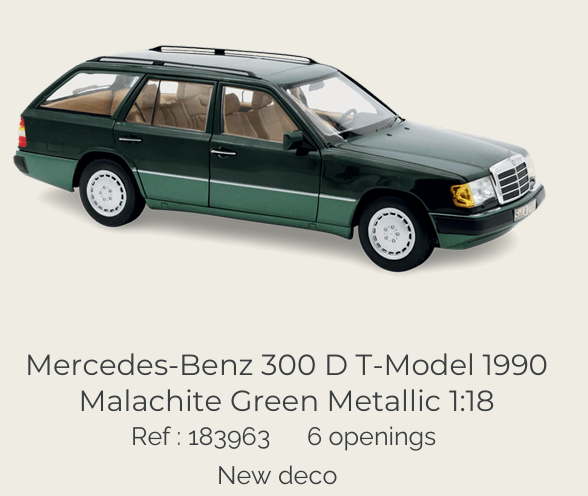 Norev 183963 MB 300 D T-Modell 1990 Malachit Green metallic 1:18