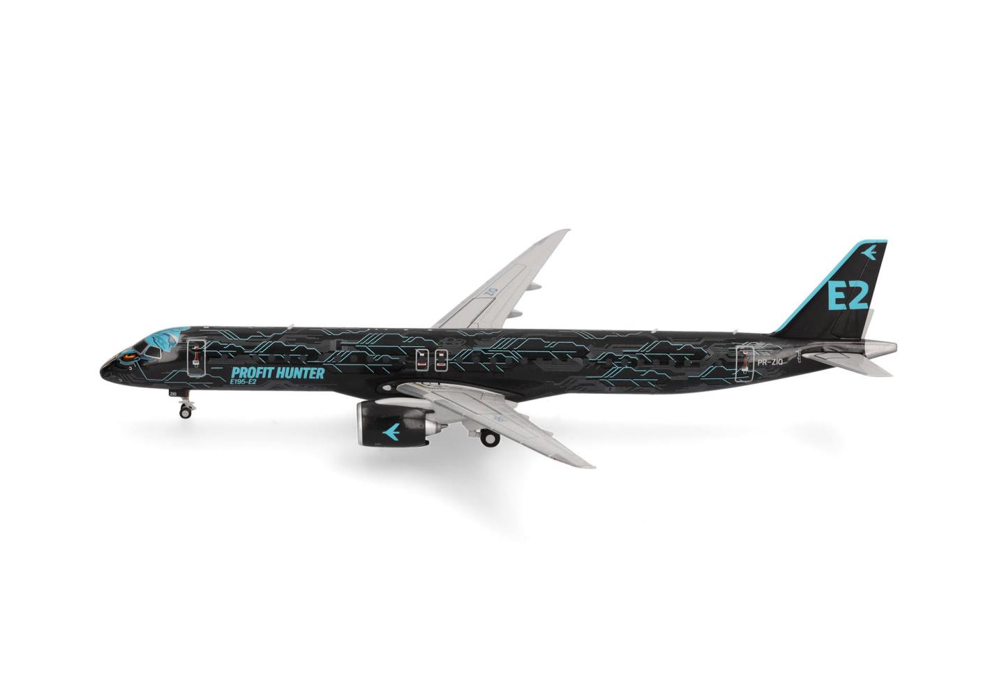 Herpa 572989 Embraer E195-E2 Tech Eagle 1:200 Standmodell Neu