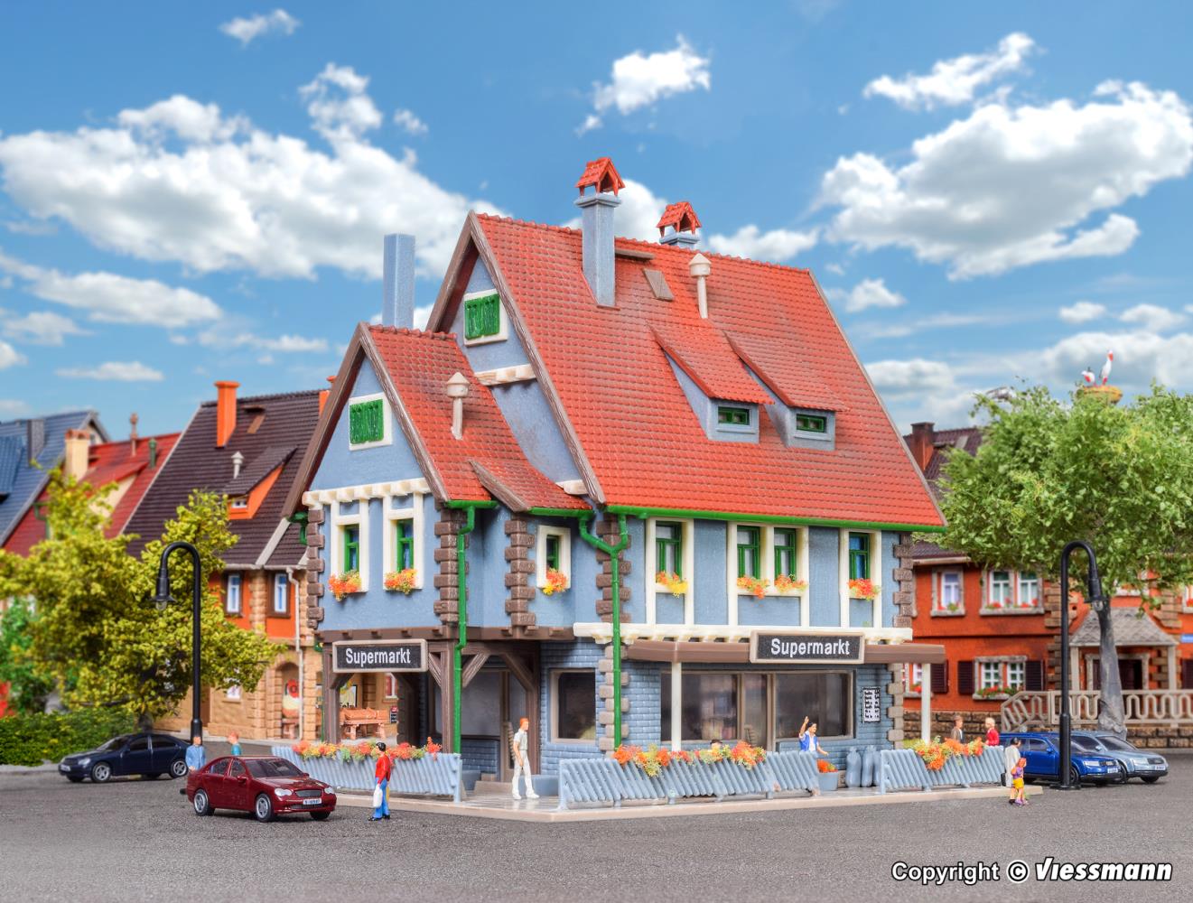 Vollmer 47660 Supermarkt mit Inneneinrichtung 1:160 Spur N Bausatz