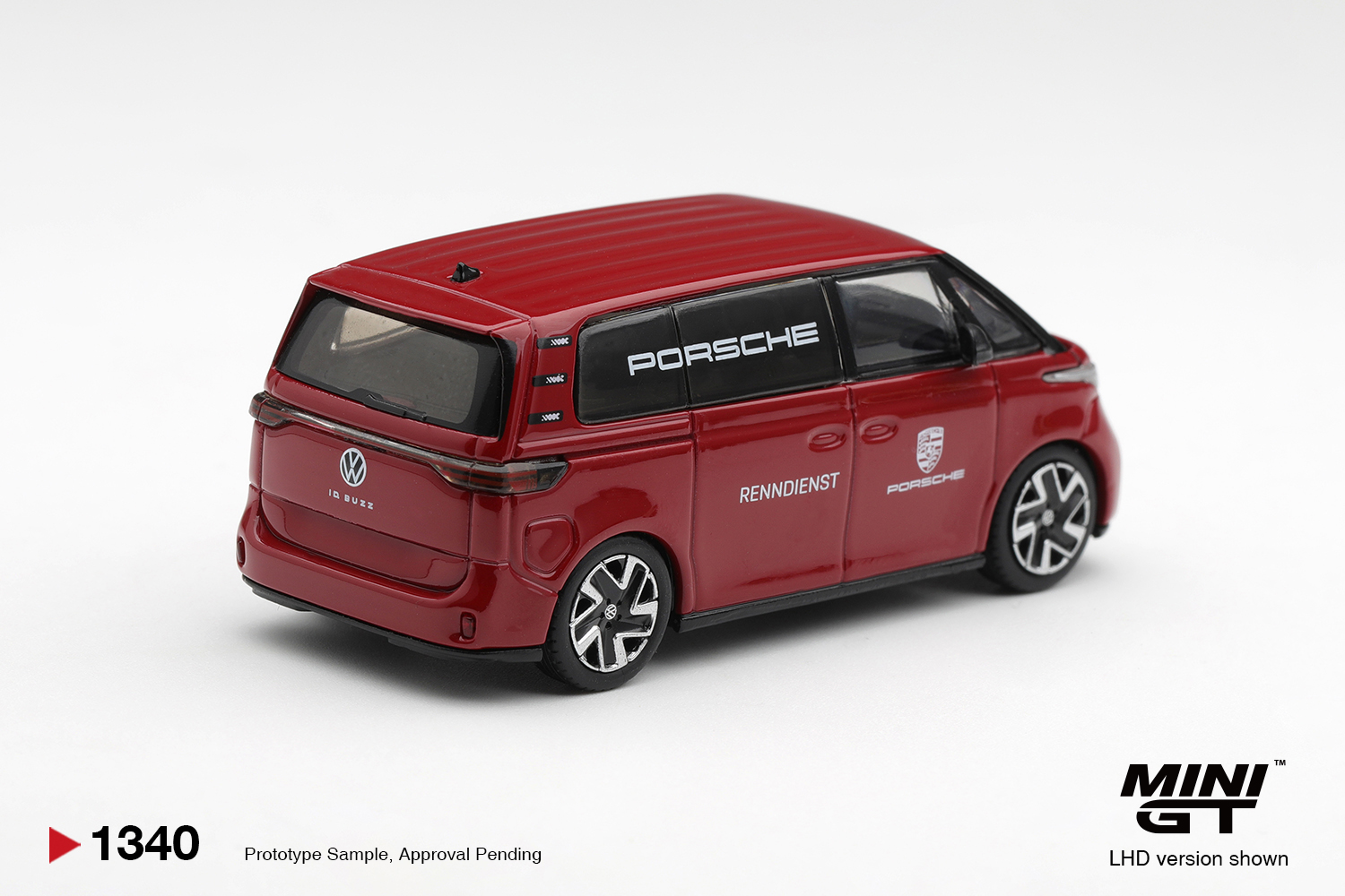 Mini GT 1340 1:64 VW ID.BUZZ PORSCHE RENNDIENST RED 2022