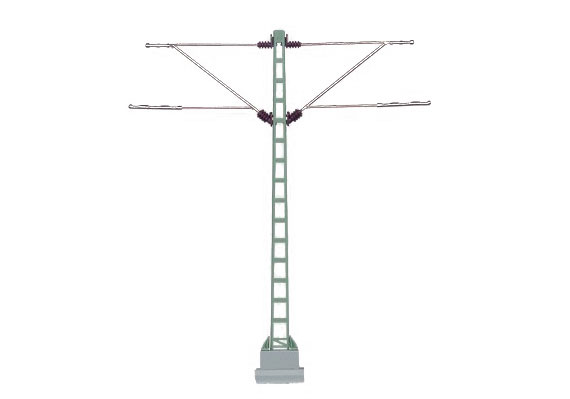 Märklin 74105 Gittermittelmast und zwei Ausleger aus Metall