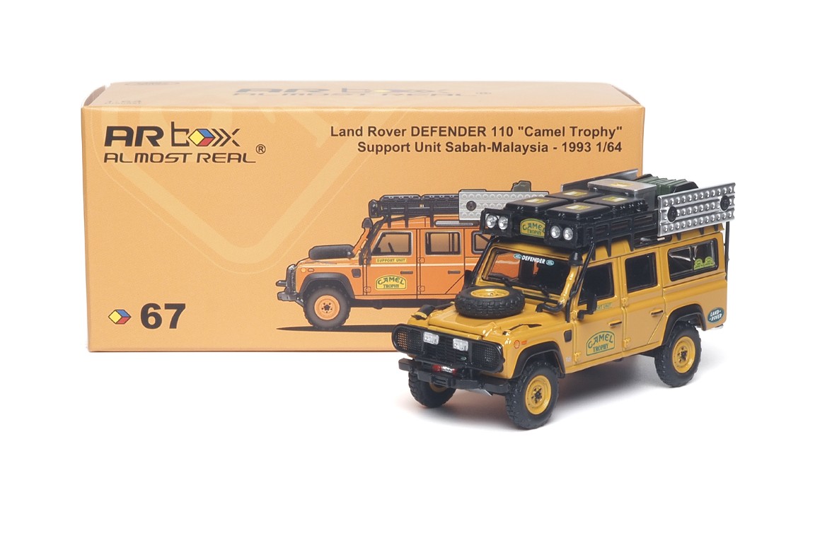 Almost Real 610323001 LAND ROVER DEFENDER 110 - "CAMEL TROPHY" 1:64